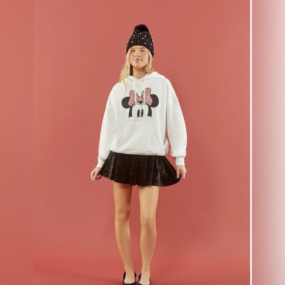 Forever 21 Disney Minnie Mouse sequin hoodie - Picture 3 of 3